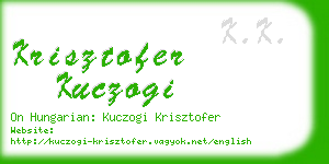 krisztofer kuczogi business card